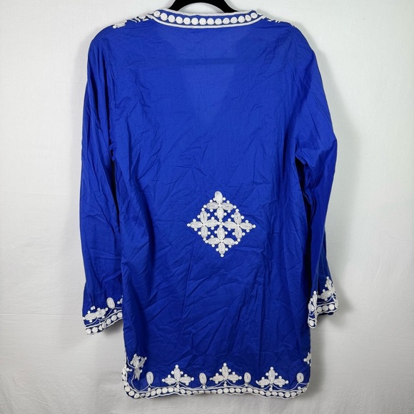 ANTONIO MELANI Blue Long Sleeve Tunic Womens Size M - Picture 2 of 5